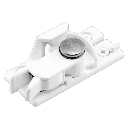 Prime-Line Sash Lock and Keeper with Screws, Child Safe, White Single Pack F 2679